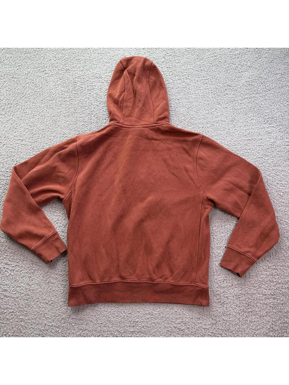 Nike Embroidered Hoodie Orange Nature Sun Floral Turtle Artsy Pullover Small - Picture 2 of 8